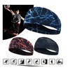 Men's High-Elasticity Sports Anti-Sweat Headband Brown 4ea