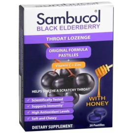 SAMBUCOL BLACK ELDERBERRY PASTILLES 20CT