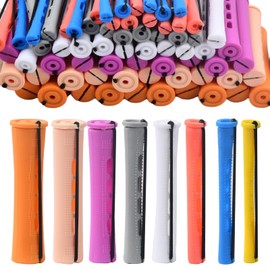 Pack of 80 Hair Perm Rods, 8 Sizes Hair Wave Bars, Plastic Hair Rollers for Women Girls, Curler Curler, Cold Wave Bars, Perm Curler for Short Long Hair
