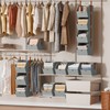 2-Pack 4-Tier Hanging Closet Organizer Shelves, Foldable Non-Woven Fabric Wardrobe