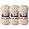 3 Packs Plush Chenille Chunky Crochet Yarn - Baby Yarn