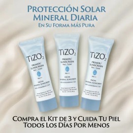 Tizo2  Kit 3 Protector Solar Facial Mineral  Nocolor Spf40                                                                                            
