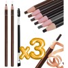 Lápiz Delineador Diseño Cejas + Brocha Doble Punta Kit 3pz