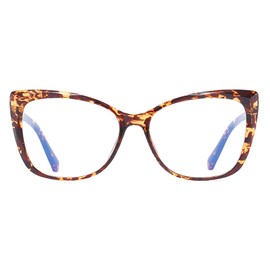 OWTXIS Gafas De Lectura De Gran Tamaño Con Forma De Ojo De Gato Para Hombre Y Mujer, Ligeras Y Modernas (Carey, +1,25)