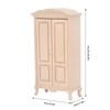 Dollhouse Miniature Wardrobe 1/12 Scale Double Door Dolls House Closet