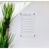 Large Clear Acrylic Menu Board for wall | Dry-Erase Message
