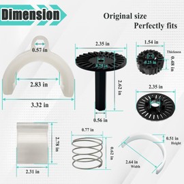 Ebrmeiwo GW9503 Oscillator Assembly Replacement Set, Fit for GW9500 Automatic Pool&Spa Cleaner (6 Parts)