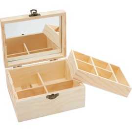 VBS Mini Jewellery Box Pine Wood 15 x 12 x 7 cm