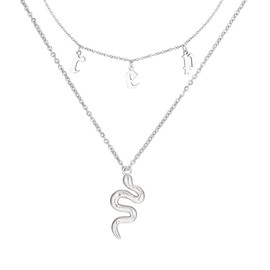 FUTIMELY Reputation Snake Necklace Inspired Necklace for Women Layered 14K Gold Snake Necklace Reputation Necklace for Eras Music Lover Gift Singer Fans Gift (rep-gold)