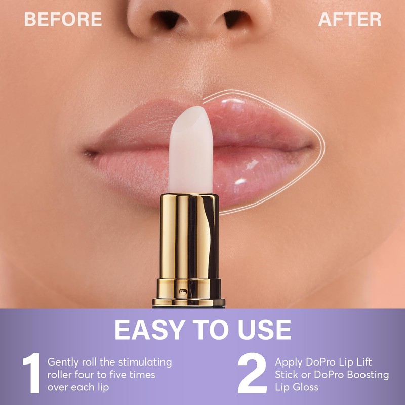 Plumping Lipstick with Stimulating Roller for Maximum Absorption and Long-Lasting