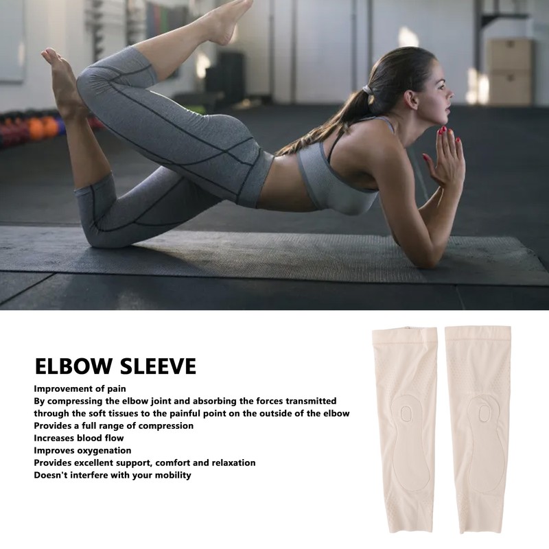 Elbow Compression Sleeve Breathable Comfortable Relaxing Improve Pain Elbow Support