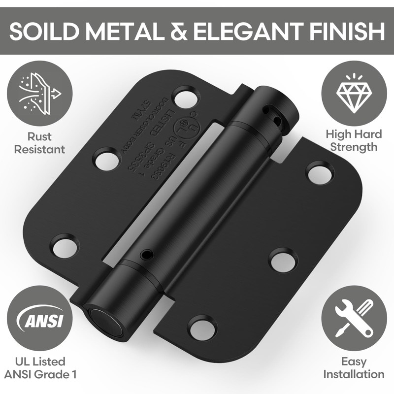 Treasem 1 Pack Self Closing Door Hinge, 3.5 Inch Spring