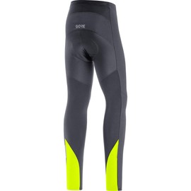 GORE WEAR Mens C3 Partial GORE TEX INFINIUM Thermo Tights black/neon yellow XS