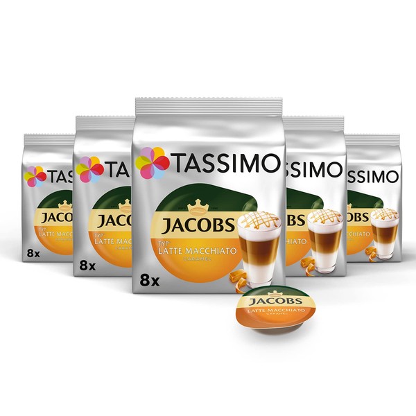 Tassimo Jacobs Latte Macchiato caramel, 5er Pack (5 x 268