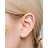 OUFER 16G Flower Conch Piercing G23 Titanium Curved Helix Stud
