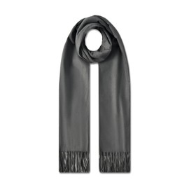 Gadgets Mafia Women's Winter Long Soft Warm Wool Spinning Tassel Shawl Scarf, Neat Fringe Design, Full-weight Fabric (Dark Grey)