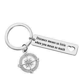 Couple Keyring Long Distance Relationships Gifts Friendship Keyring Gift for Best Friends Friendship Gifts for Boyfriend Girlfriend Birthday Anniversary Christmas Gifts for Couples Lover Keyring Gift