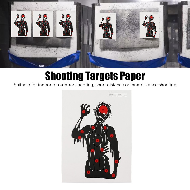 10Pcs Shooting Targets Paper Archery Paper Targets Bow Arrow Hunting