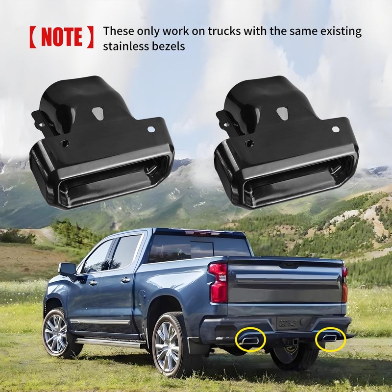 2253506 Exhaust Tips Compatible with Chevy Silverado/GMC Sierra 1500 19-24