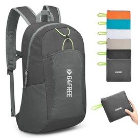 G4Free 24L Lightweight Packable Backpack Small Travel Daypack Waterproof for Women, darkgray, 24 long