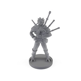 Dragonborn Bard Male With Bagpipes Tabletop DND Gaming Miniature