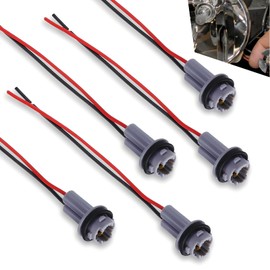 Anyhut 5 PCS T10 Car Turn Signal Wiring Harness, 6.3" Brake Lights Wiring Harness Socket Connector, for Bulbs Turn Signal Lights Brake Lights Replacement, Universal for Truck, SUV, Cars (Grey)