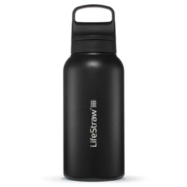 LifeStraw Go 2.0 Stainless Steel Water Filter Bottle 700ml, Black