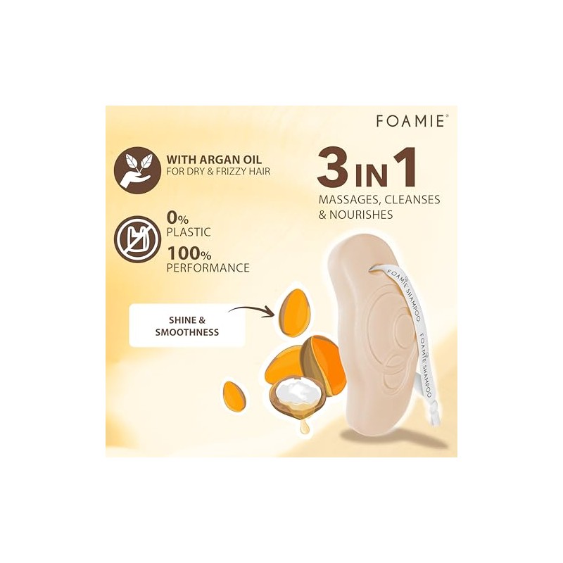 FOAMIE Shampoo Sólido para Cabello Rebelde y con Frizz sin