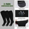AMITOFO Plus Size Compression Socks: Wide Calf 20-30 mmHg Compression