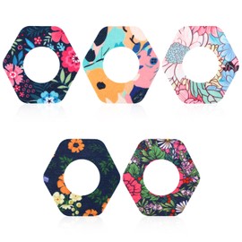 25pcs Sensor Patches, Waterproof Sensor Adhesive Patches Flower Style CGM Monitor Covers Accessories for Libre 2 (5 Styles)