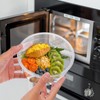 Set of 4 Food Storage Container with Lids, Plastic Mixing