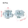 uxcell M8 4 Pronged Tee Nut T-Nut for Table Legs