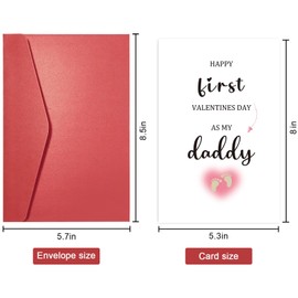 SuperShunhu First Valentines Day As My Daddy Card, Baby First Valentines Card To Dad, 1st Valentines Card Daddy for Husband, New Dad Valentines Day Card, Happy First Valentine's Day As My Daddy