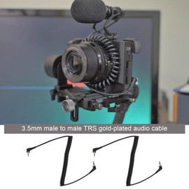 VGOL 2Pcs 3.5mm TRS Jack Male to Male Stereo Cable Replacement Plug Audio Cable Connectors 90 Degree 3.5mm Stereo Audio Cable Accessories