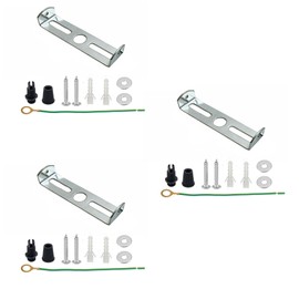DC VOLTAGE 3 Pack Strap Bracket Ceiling Light Plate Kit Lighting Fixture Mounting Rose Bayonet E27 Fitting Cover Pendant with Screw Accessories