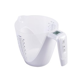 LTC Lamex Elektrische Waage - Präzisions-Küchenwaage mit Schüssel (Messbereich von 1g bis 5kg) - beschädigungssicher - klare Digitalwaage - 5 Messmodi - weiß