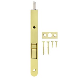 Nuk3y Heavy Duty 7-Inch Solid Brass Flush Bolt (Polished Brass)
