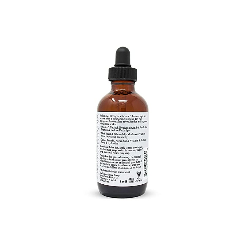 PURA D'OR Suero de vitamina C (4 oz) y rodillo