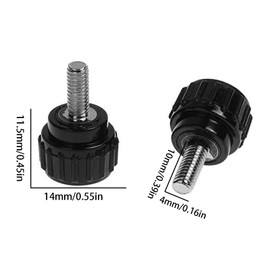 30PCS M4x10mm Carbon Steel Threaded Knurled Thumb Screw, Monitor Mount Screws, Grip Knobs Thumb Screw for Machinery Latche, Quick Removal Thumb Thumbscrew Screw, Mount Screws for Monitor