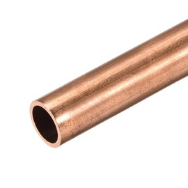 TA-VIGOR Copper Round Tube, 10mm OD 1mm Wall Thickness 300mm Long Straight Pipe Tubing for Hobbies, Crafts, Building Models, Building Decorations, Frames, Industrial, Gardening Products