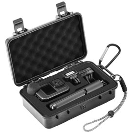 Hard Case for Gopro Hero 13/12/11/10/9 Media Mod/Volta/Light Mod,Wasterproof Organizer Travel Storage Case for Go pro Hero with 2 Batteries Accessories