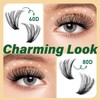 KEYYOU DIY Lash Extension Kit 280pcs Soft Lash Clusters 60D+80D