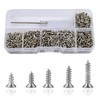Roosea Pack of 1000 Small Self-Tapping Screws Metal M2 Wood