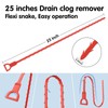 10pcs Drain Cleaner Spiral Sticks, 25 in Ergonomic Handle Pipe