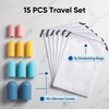 Bekecidi 15-Piece Travel Essentials Bundle: 5-Pack Waterproof Drawstring Shoe Bags