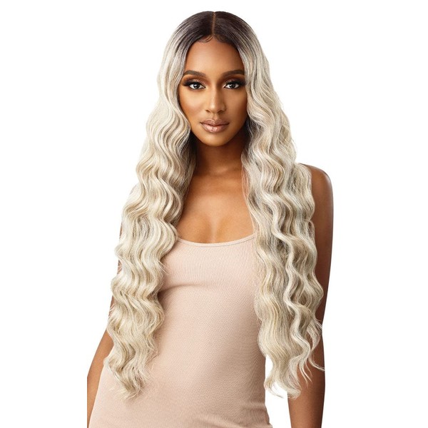 Outre Sleek Lay Part Synthetic Lace Front Wig (1B Off Black)