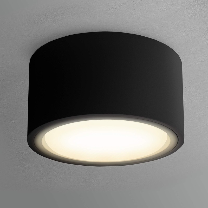 SSC-LUXon CELI-X LED Surface-Mounted Ceiling Light Matt Black Flat and