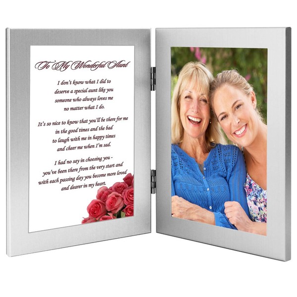 Aunt Birthday, Mother's Day or Thank You Gift for a Favorite Aunt, Poem Frame - Add Photo