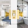 newliplace Glass Door Knobs Interior, Privacy Gold Door Knob with