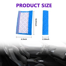 Kewucn Car Seat Belt Pads, 2 Pack Soft Comfort Seat Belt Shoulder Strap Covers Harness Pad to Protect Your Neck and Shoulder, Universal Vehicle Interior Accessories for Most Cars (Blue)